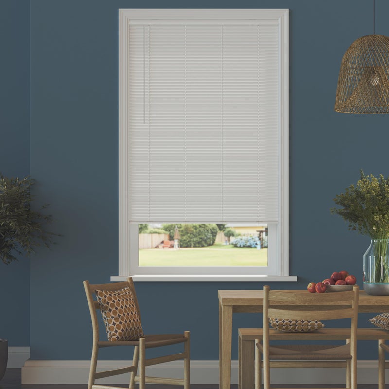 Lumino Room Darkening Cordless Mini Blind - 29" W x 64" L - White, Over 1,400 Custom Sizes Starting at 9.97, Durable 1" Vinyl Slats, Smooth Lift Operation, Horizontal Window Shades by Lumino - Image 1
